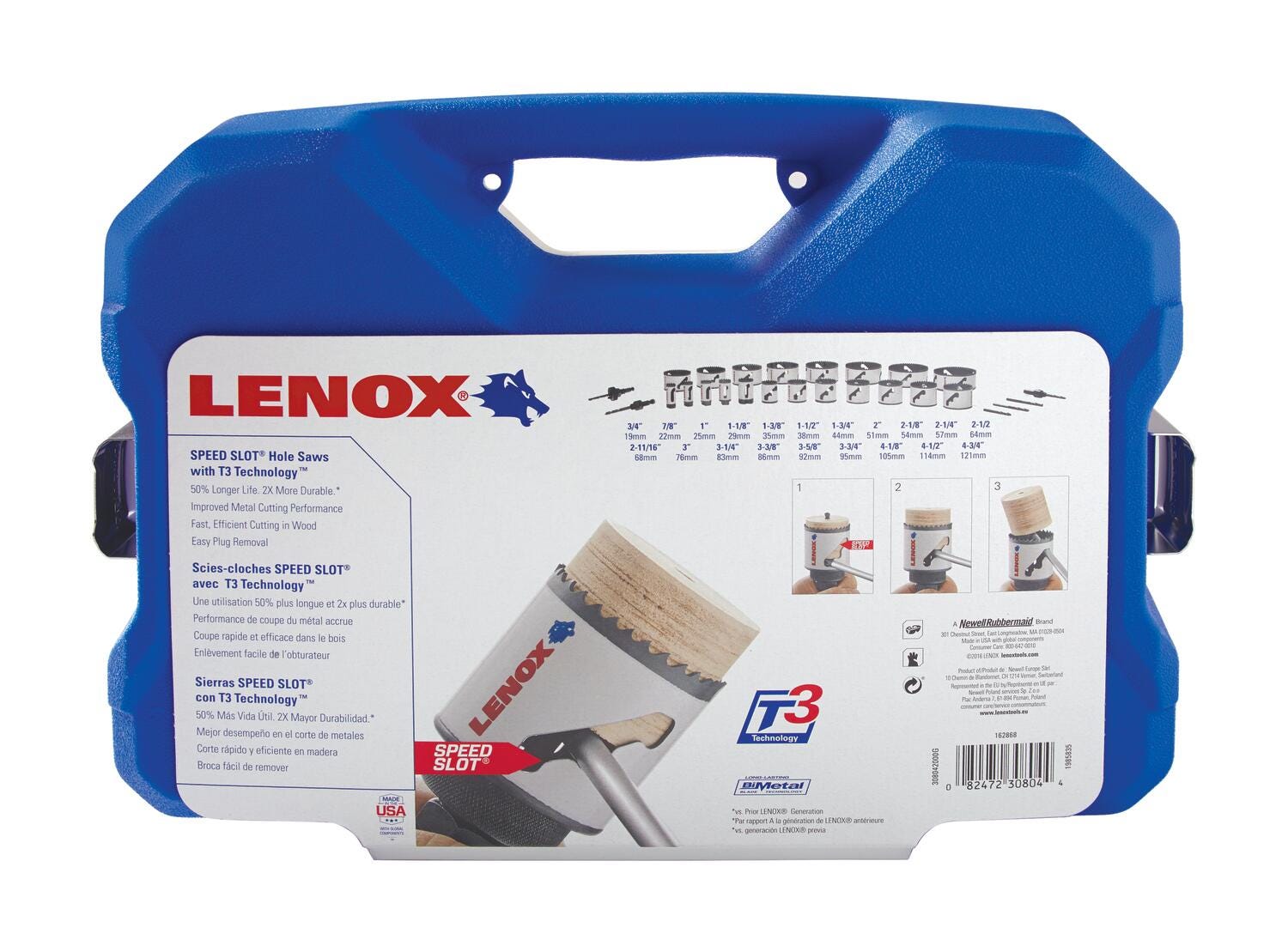 Lenox 308042000G Contractor's BIG DADDY SPEED SLOT Hole Saw Kit, 26-Piece