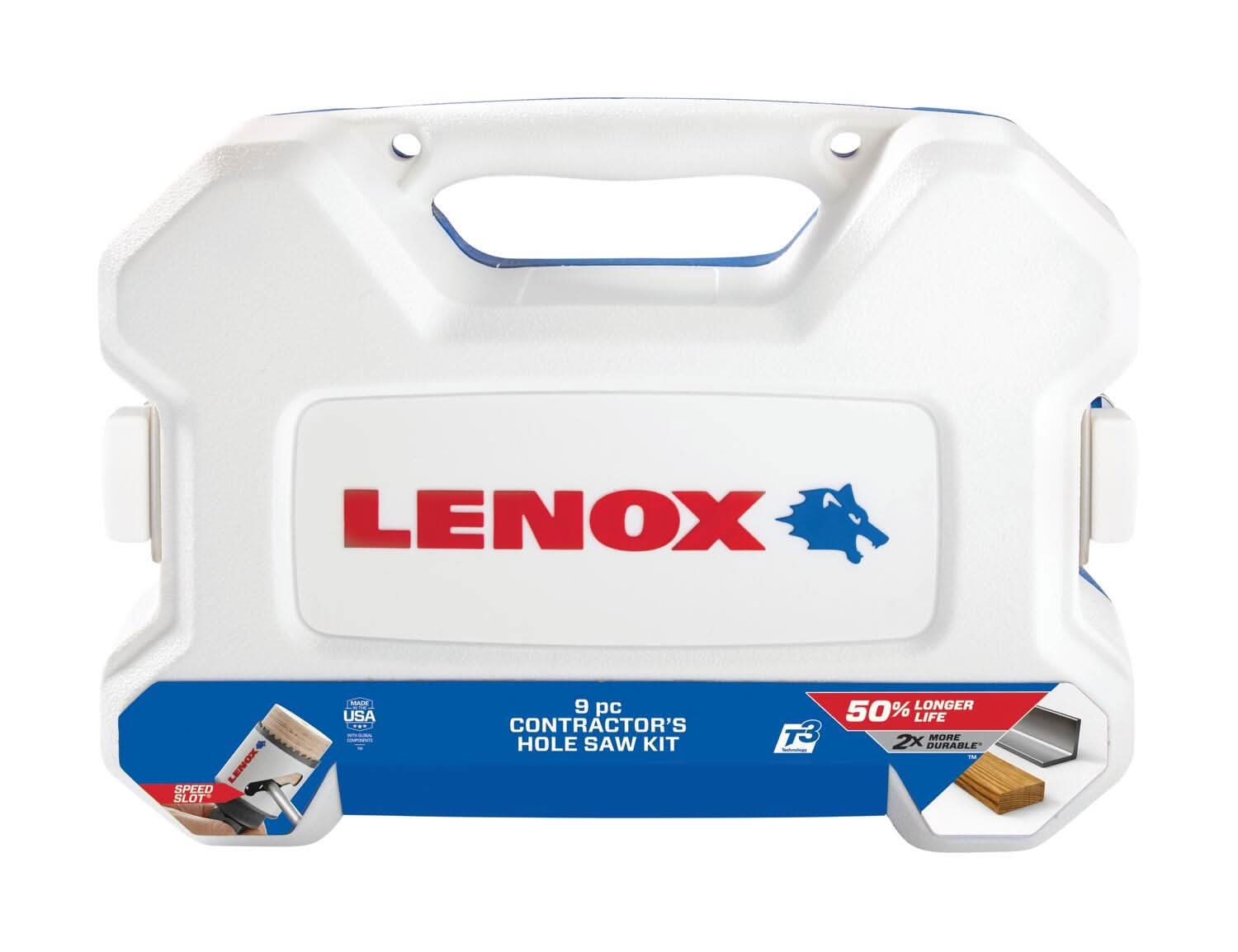 Lenox 30807700G Contractor's SPEED SLOT Hole Saw Kit, 9-Piece