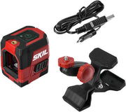 SKIL LL9324G-01 Self-leveling Green Cross Laser with Clamp