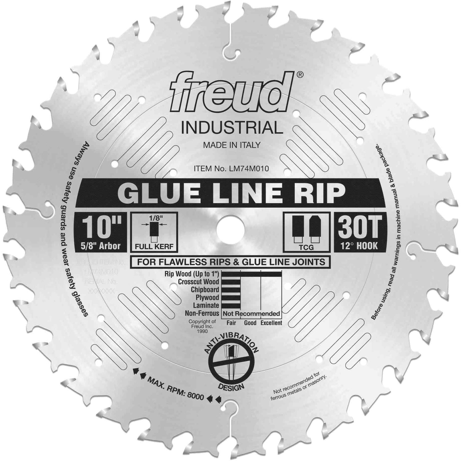 Freud LM74M010 10 in. Glue Line Ripping Blade