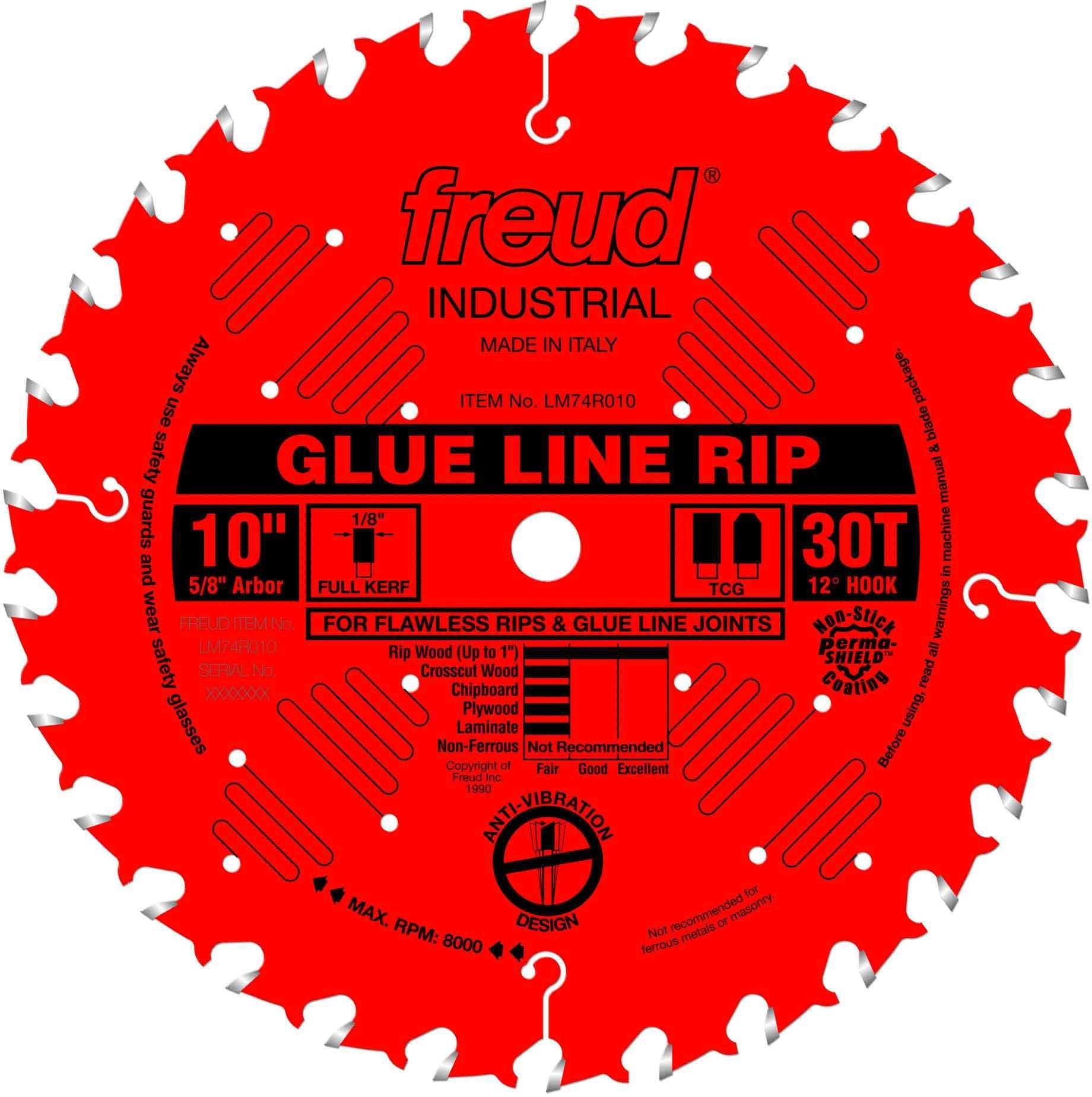 Freud LM74R010 10 in. Industrial Glue Line Ripping Blade