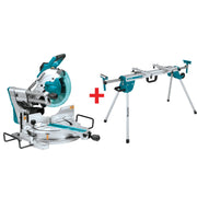 Makita 10-Inch Dual-Bevel Sliding Compound Miter Saw with Laser and Compact Folding Stand