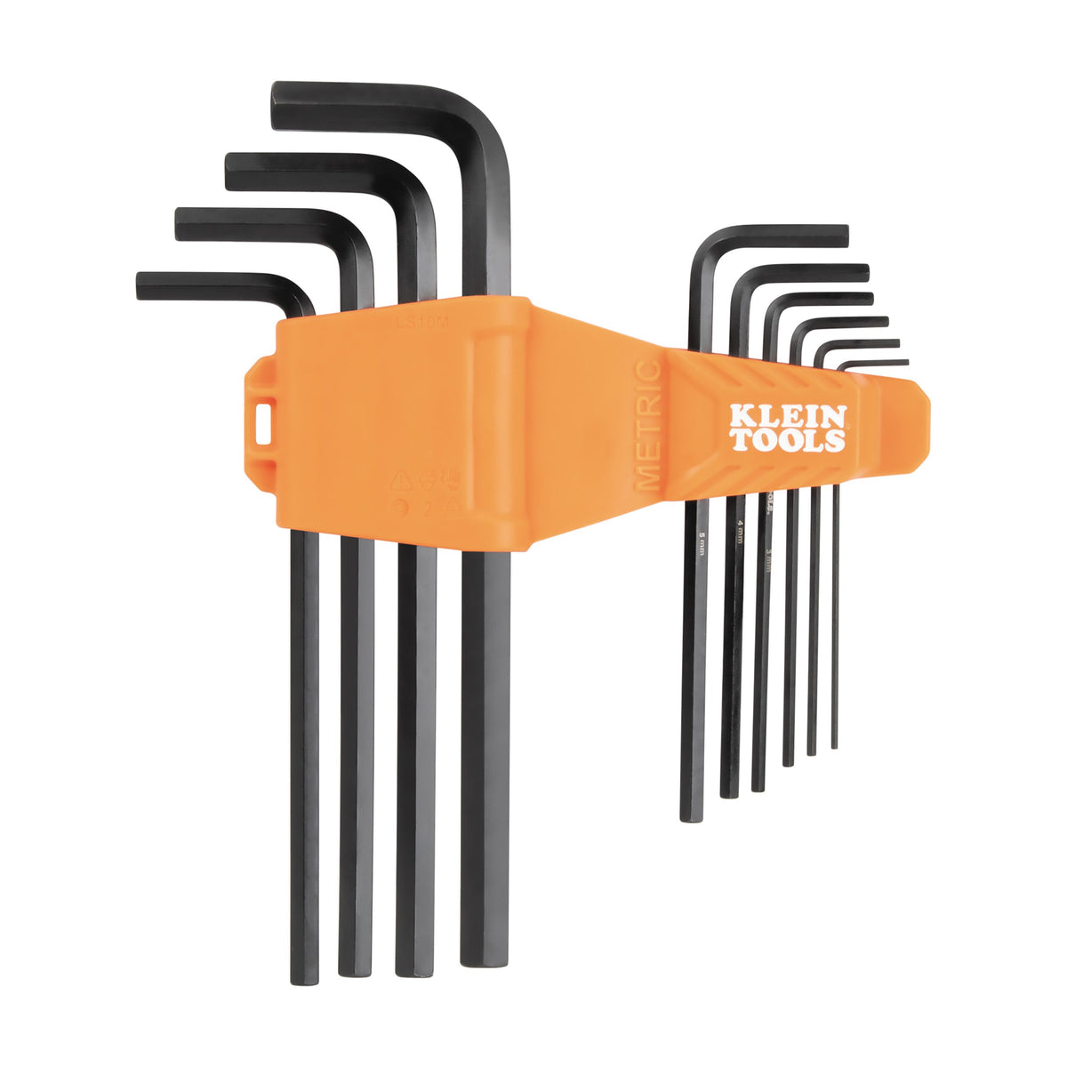 Klein LS10M Long Hex Key Set, Metric, 10-Piece in Twist-to-Lock case