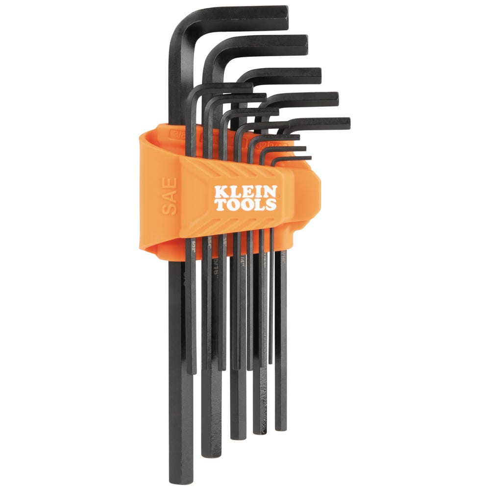 Klein Tools LS12 12-Piece L-Style Long Hex Key Set, SAE