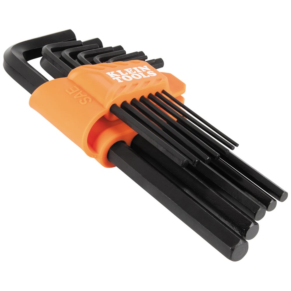 Klein Tools LS12 12-Piece L-Style Long Hex Key Set, SAE