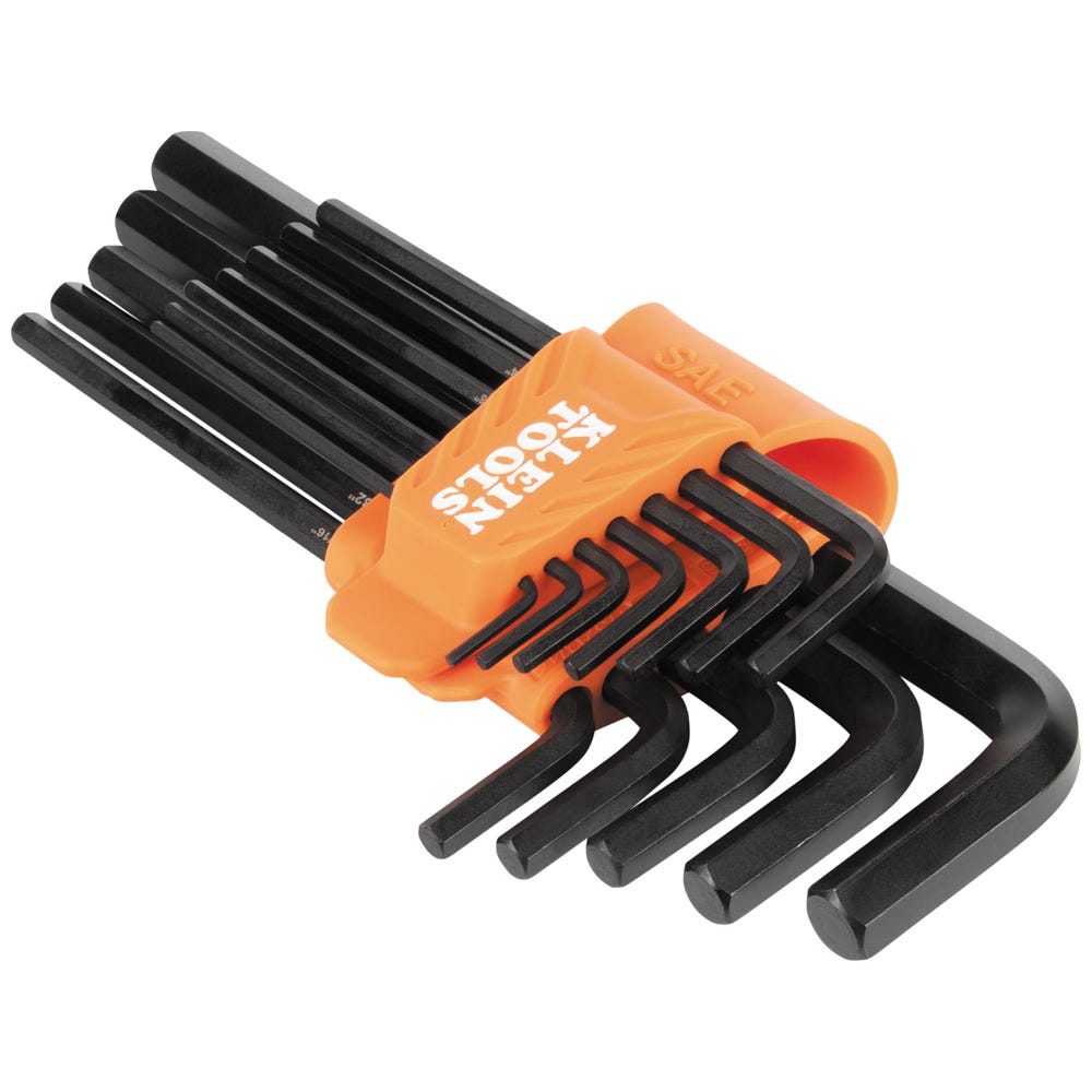 Klein Tools LS12 12-Piece L-Style Long Hex Key Set, SAE