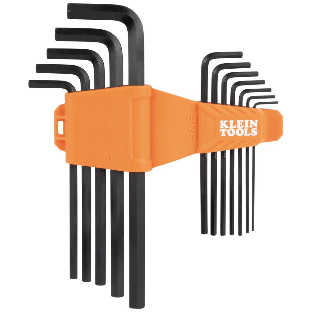 Klein Tools LS12 12-Piece L-Style Long Hex Key Set, SAE