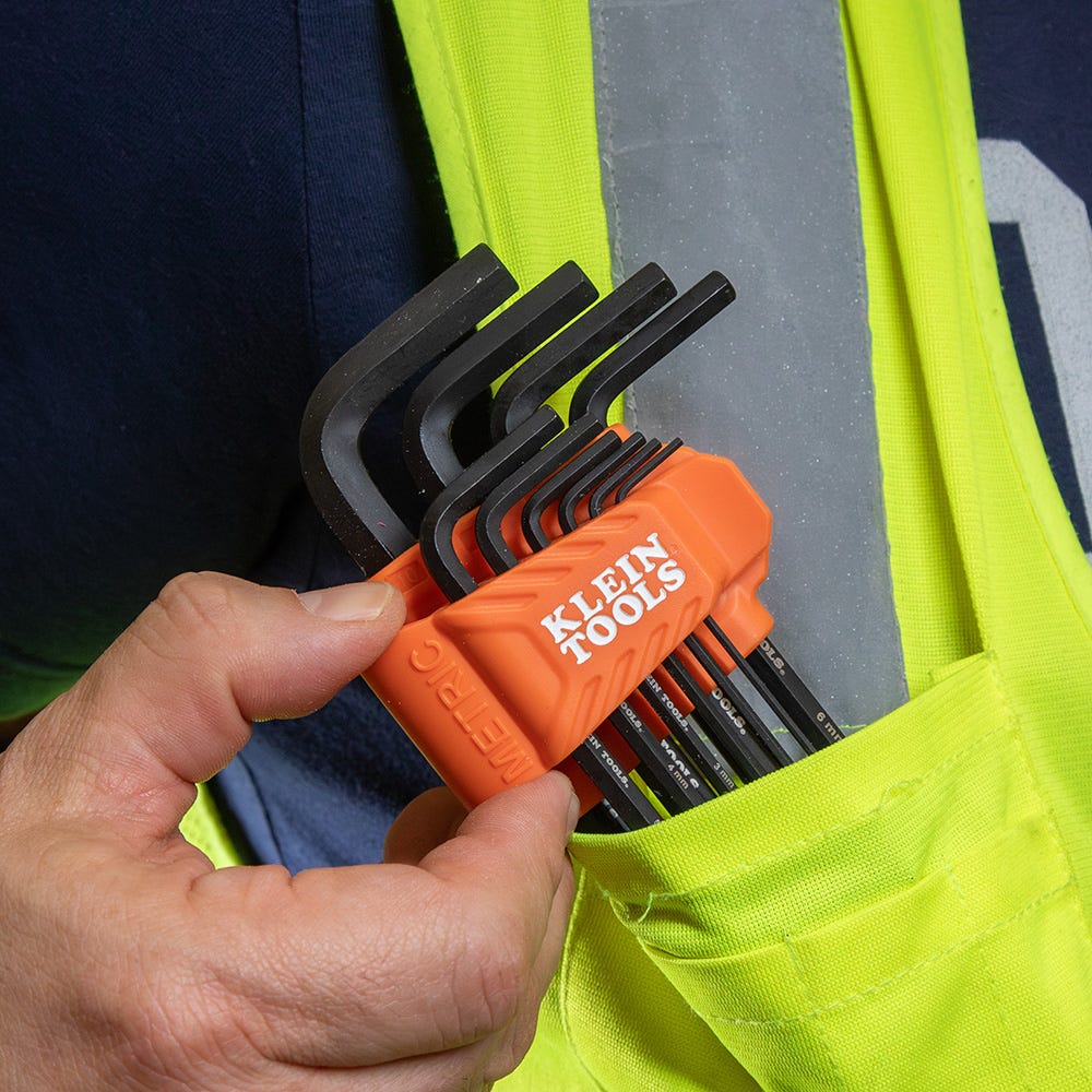 Klein Tools LS22 22-Piece L-Style Long Hex Key Set, SAE/Metric