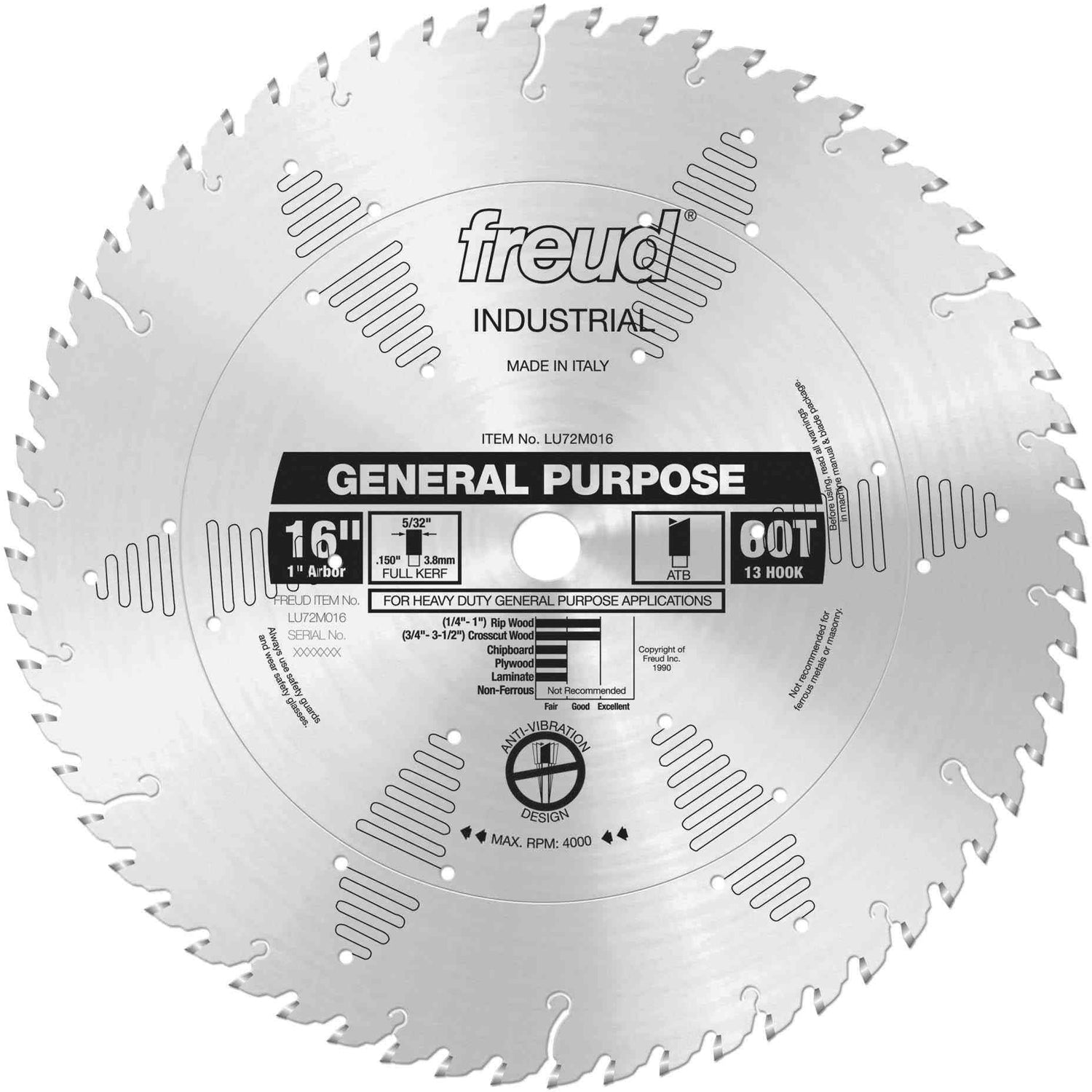 Freud LU72M016 16 in. General Purpose Blade