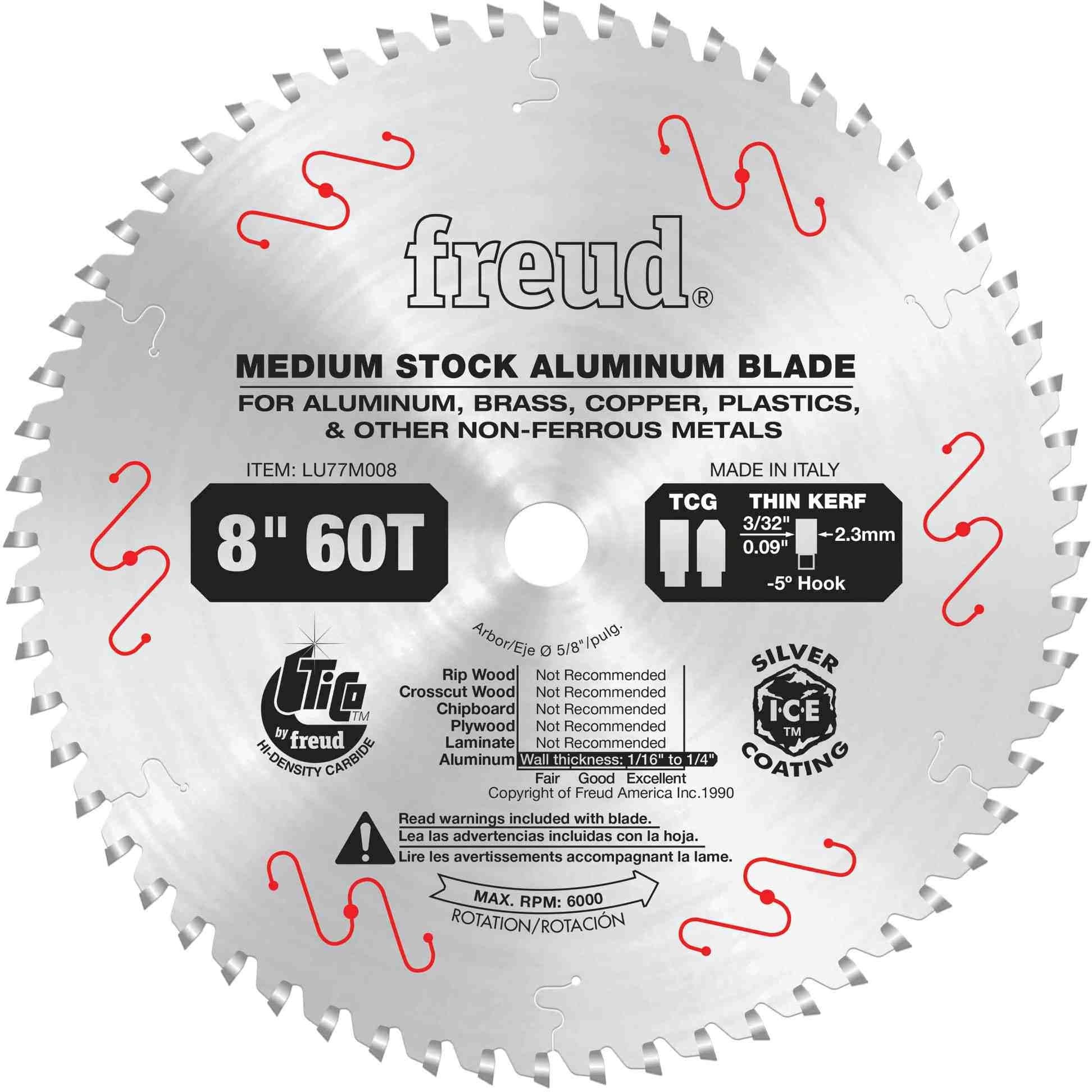 Freud LU77M008 8 in. Medium Stock Aluminum Blade