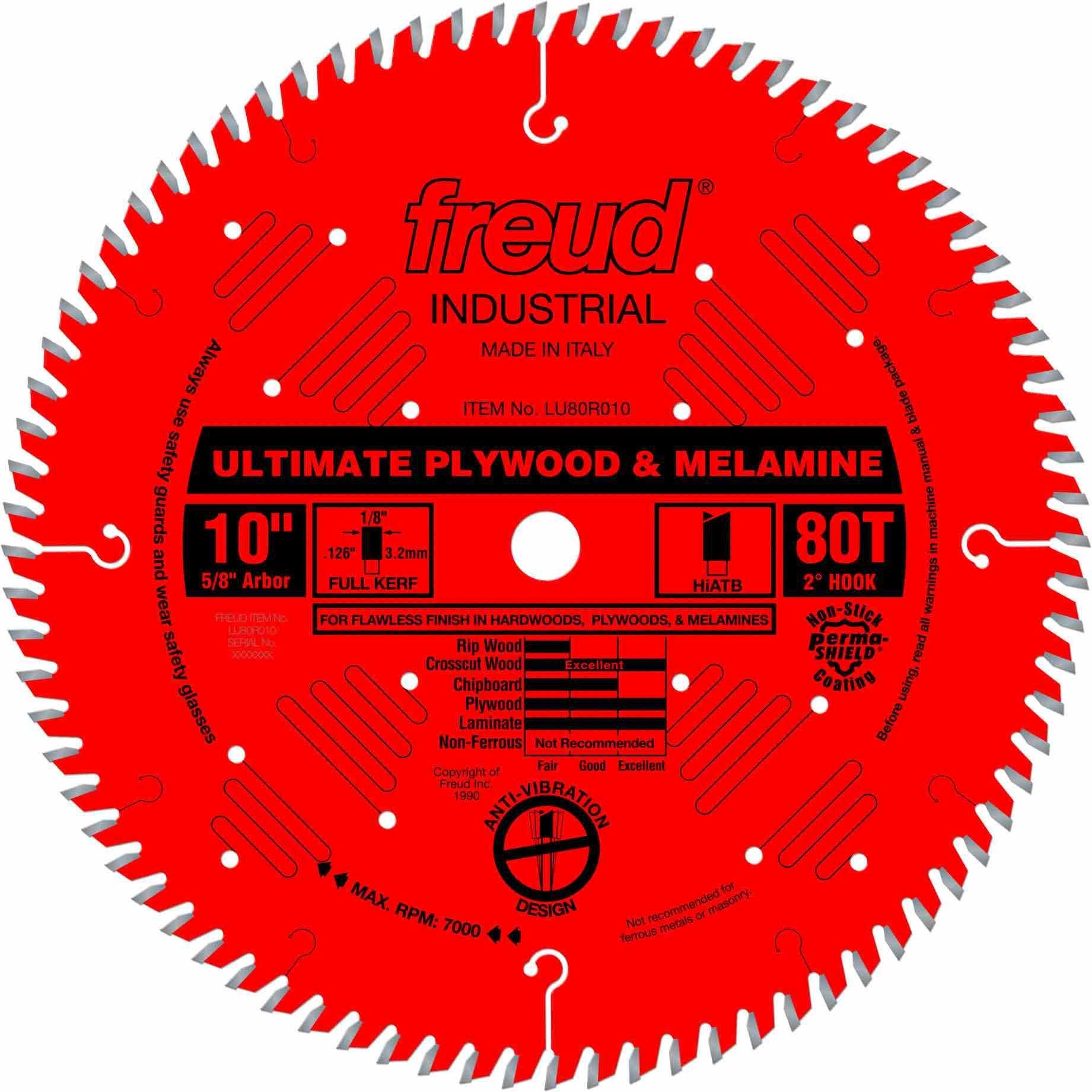Freud LU80R010 10 in. Ultimate Plywood & Melamine Blade