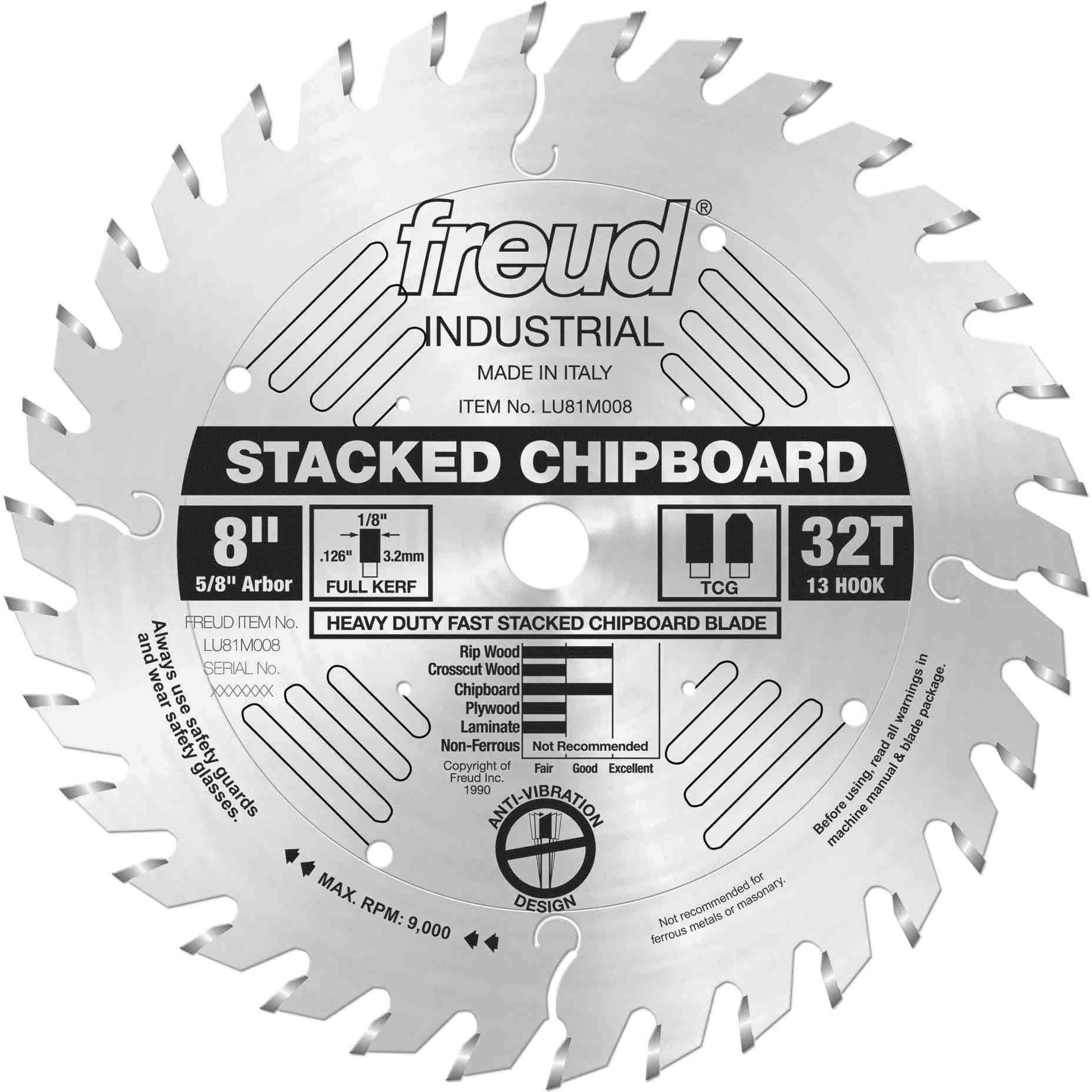 Freud LU81M008 8 in. Heavy Duty Stacked Chipboard Blade