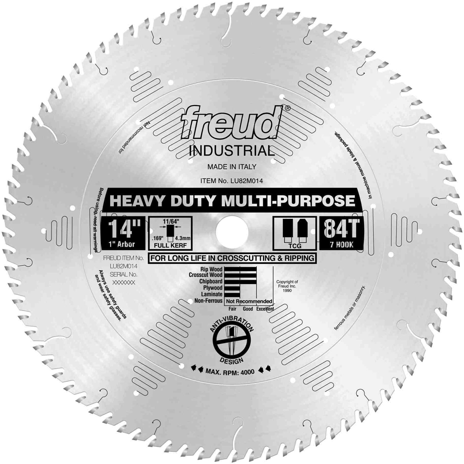 Freud LU82M014 14 in. Heavy Duty Multi-Purpose Blade