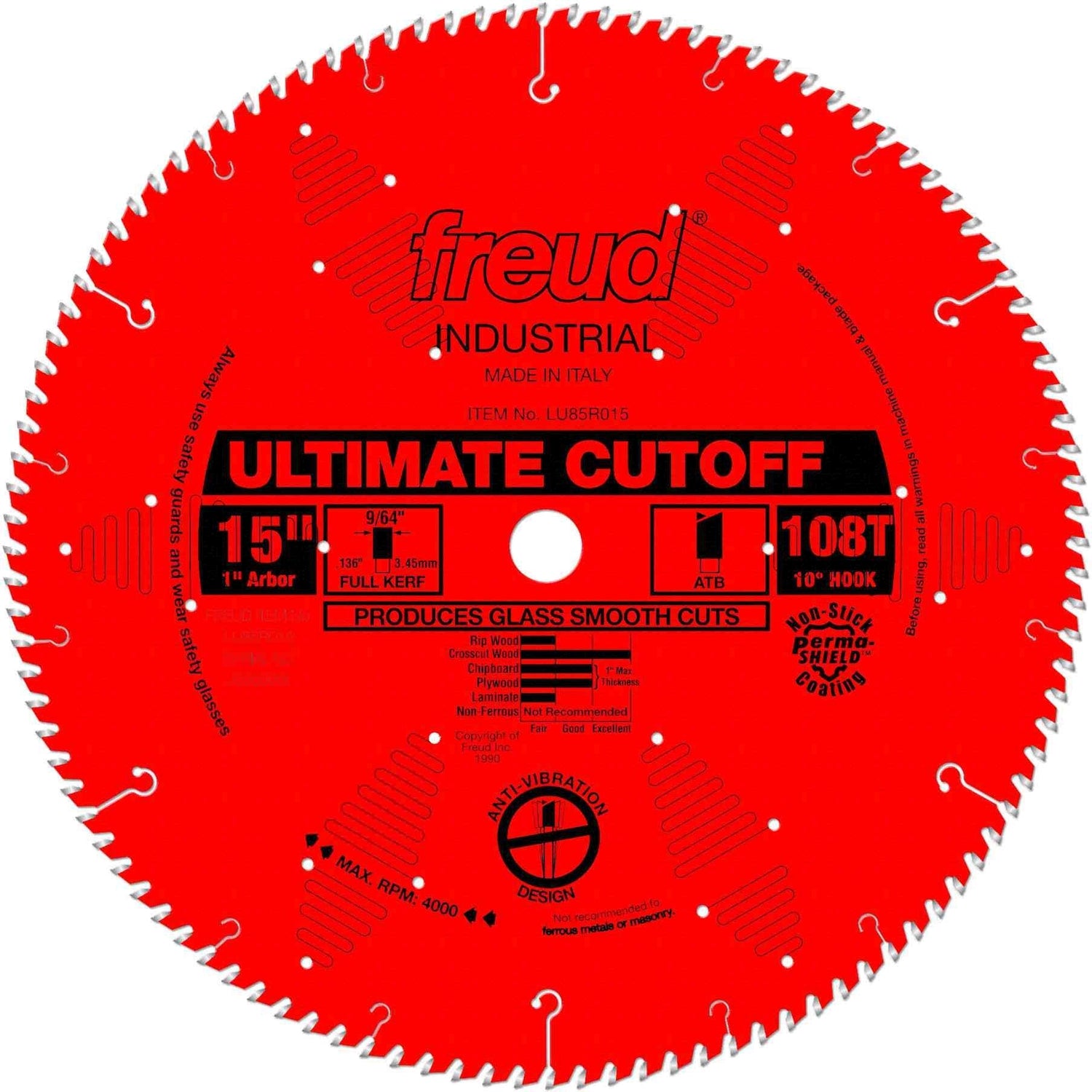 Freud LU85R015 15 in. Ultimate Cut-Off Blade
