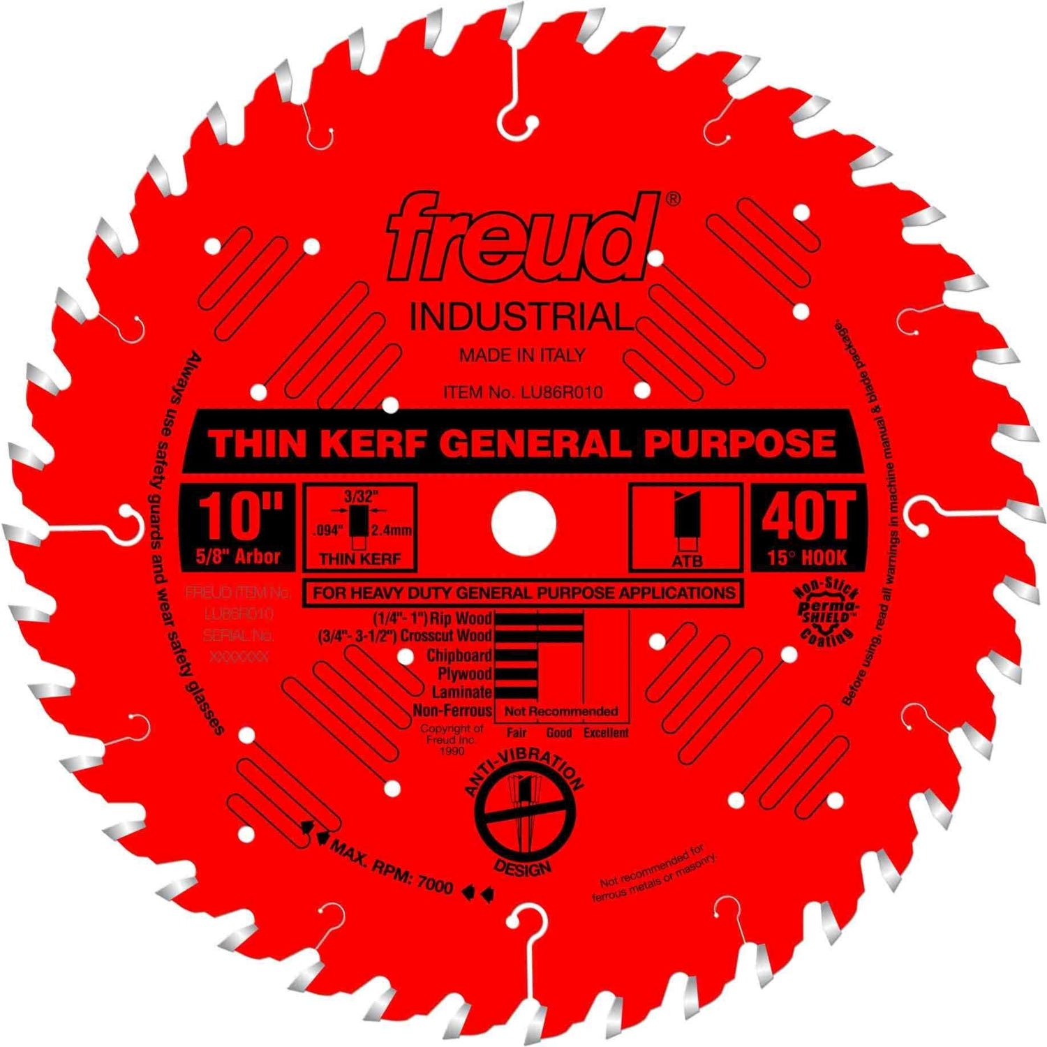Freud LU86R010 10 in. Thin Kerf General Purpose Blade