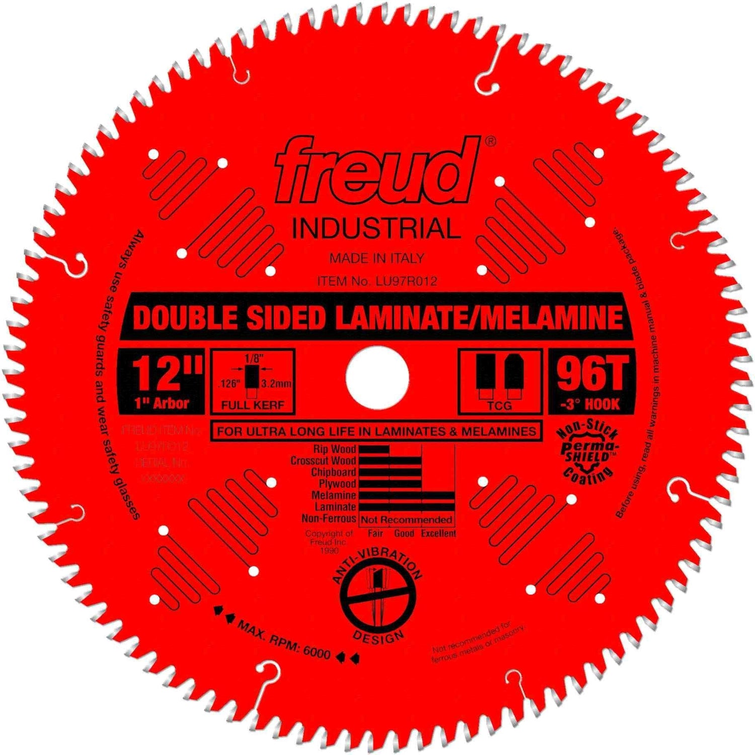 Freud LU97R012 12 in. Double Sided Laminate/Melamine Blade