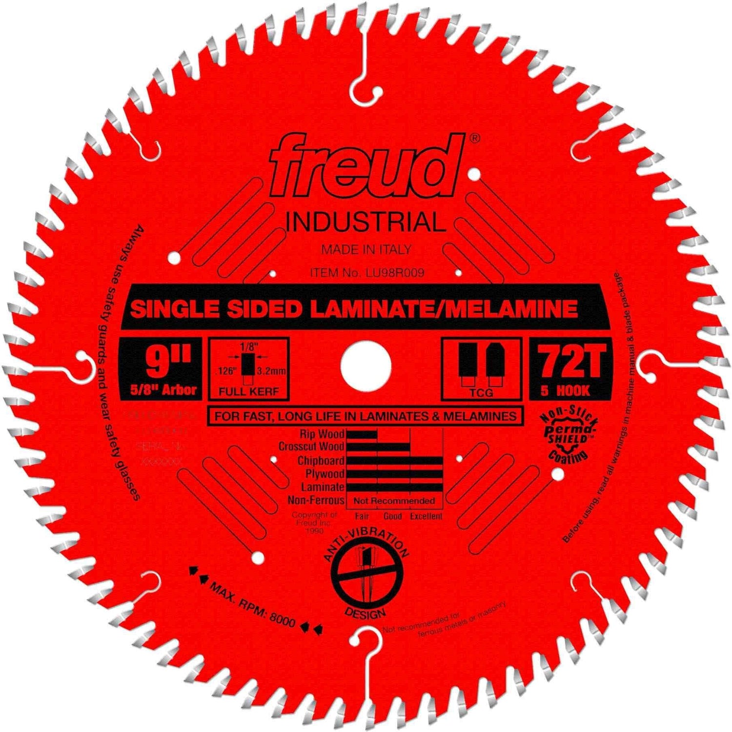 Freud LU98R009 9 in. Single Sided Laminate/Melamine Blade