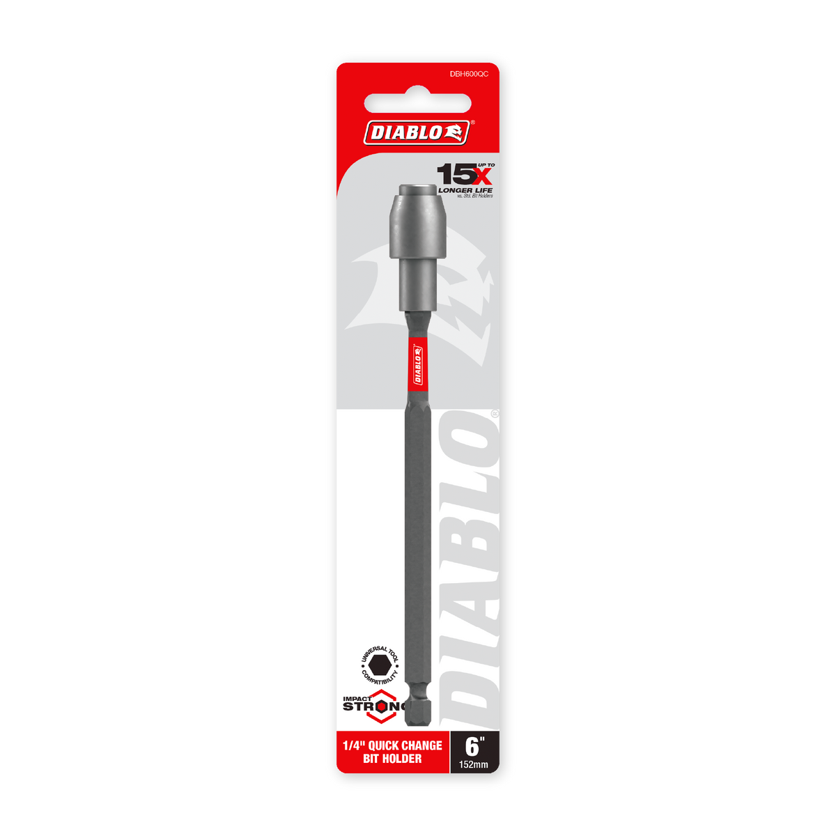 Diablo 6 in. Magnetic Quick Change Bit Holder (DBH600QC) in retail packaging