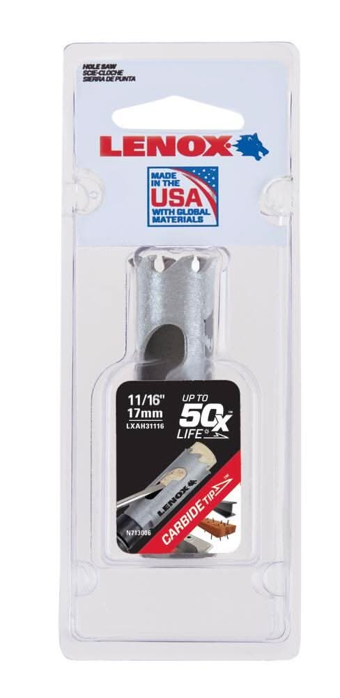 Lenox LXAH31 1-Inch Carbide Tipped Hole Saw