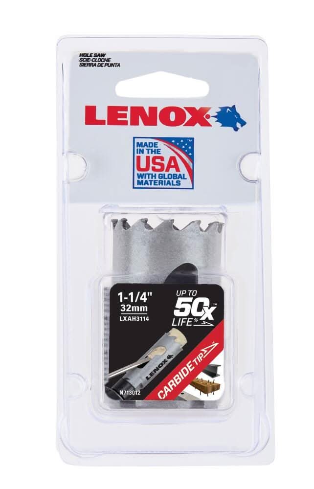 Lenox LXAH3114 1-1/4-Inch Carbide Tipped Hole Saw