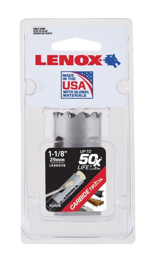 Lenox LXAH31 1-Inch Carbide Tipped Hole Saw