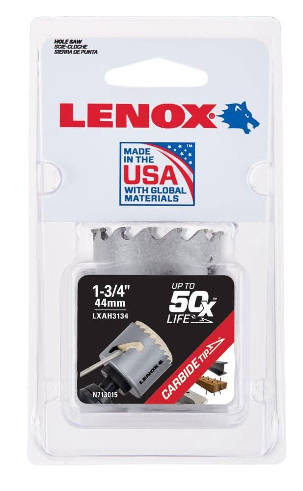 Lenox LXAH31 1-Inch Carbide Tipped Hole Saw