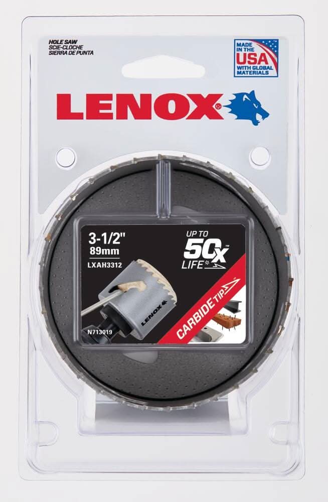 Lenox LXAH3 3-Inch Carbide Tipped Hole Saw