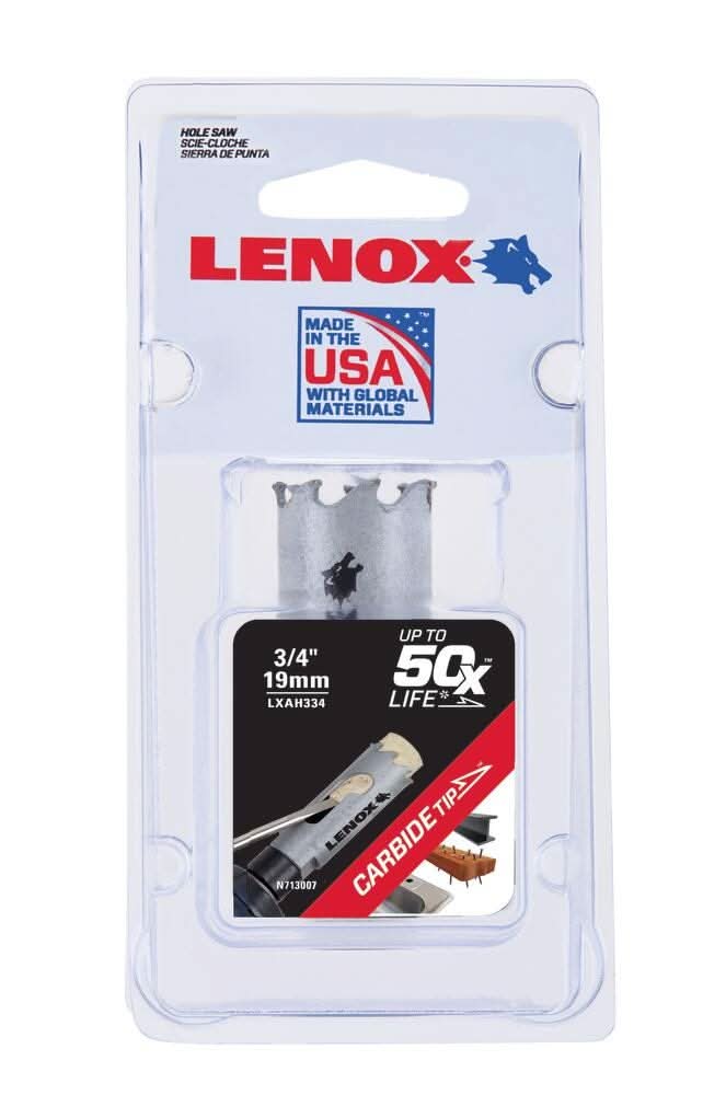 Lenox LXAH3 3-Inch Carbide Tipped Hole Saw