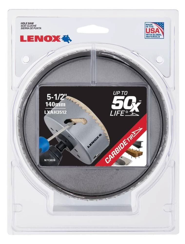Lenox LXAH3 3-Inch Carbide Tipped Hole Saw