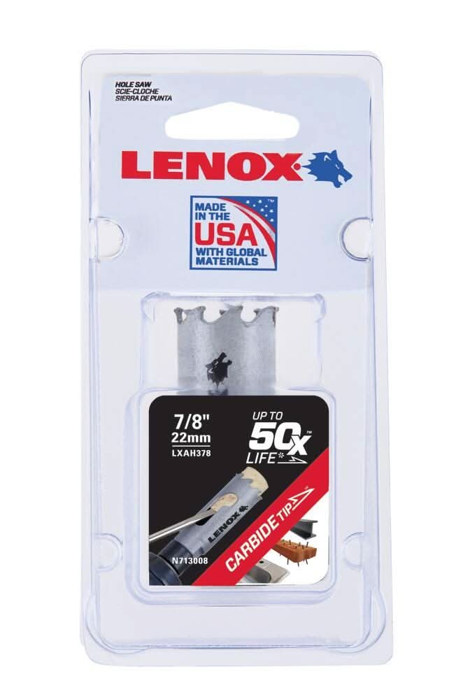 Lenox LXAH3 3-Inch Carbide Tipped Hole Saw