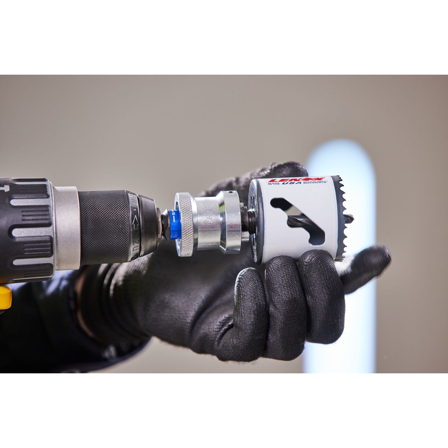 Lenox LXAH9912PBM 1-1/4 in. - 6 in. SNAP BACK Quick Change Hole Saw Arbor, 1/2 in. Shank