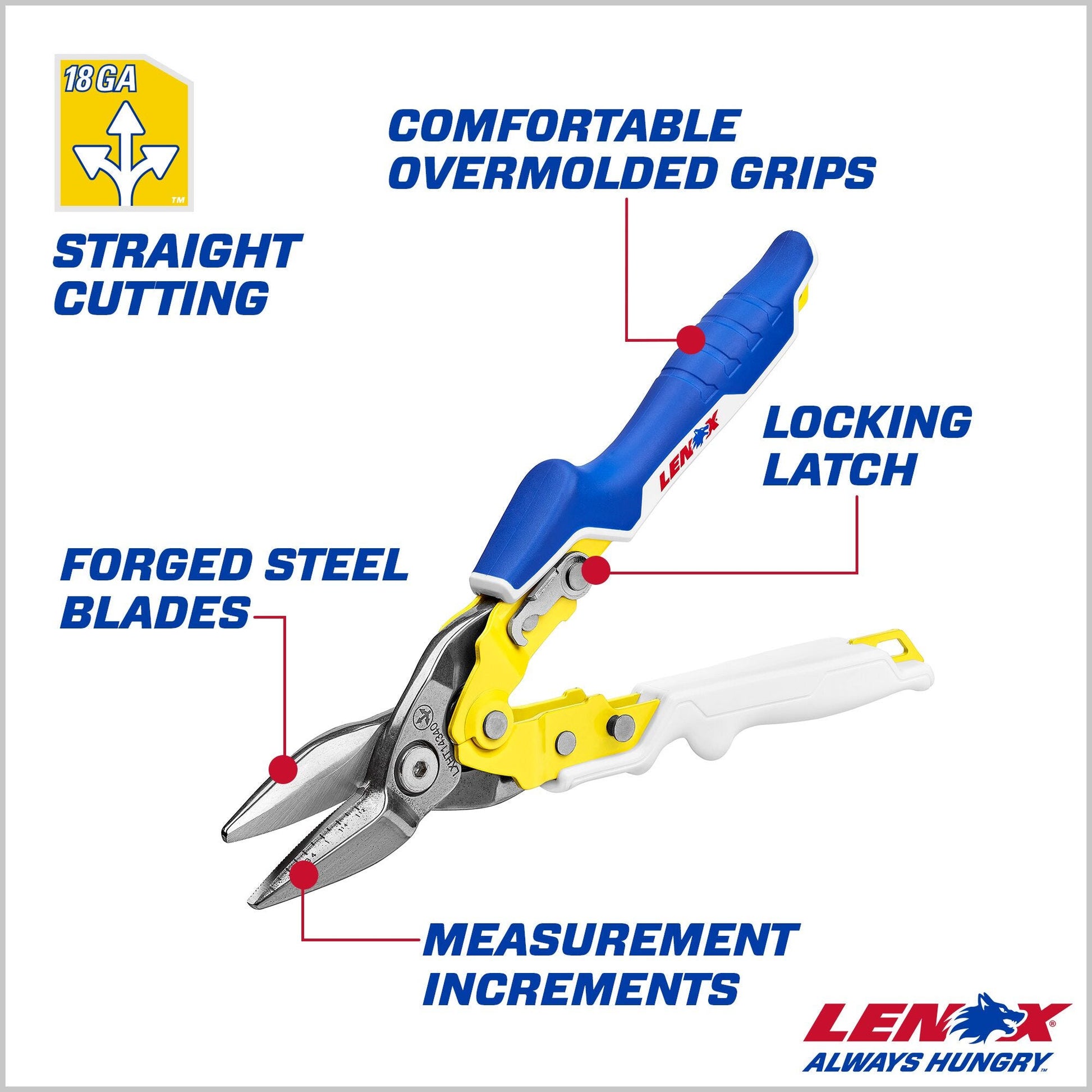 Lenox LXHT14340 Straight Aviation Snips