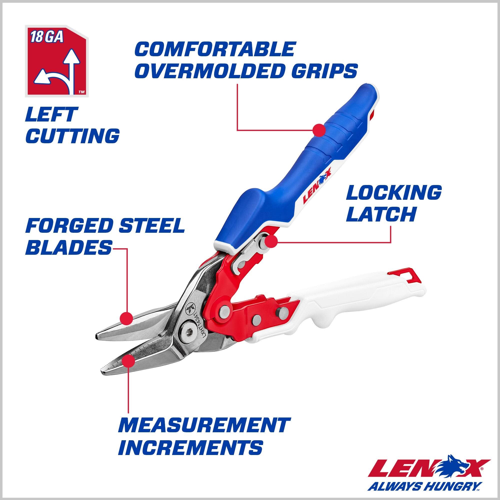 Lenox LXHT14341 Left Aviation Snips – Tool Nut