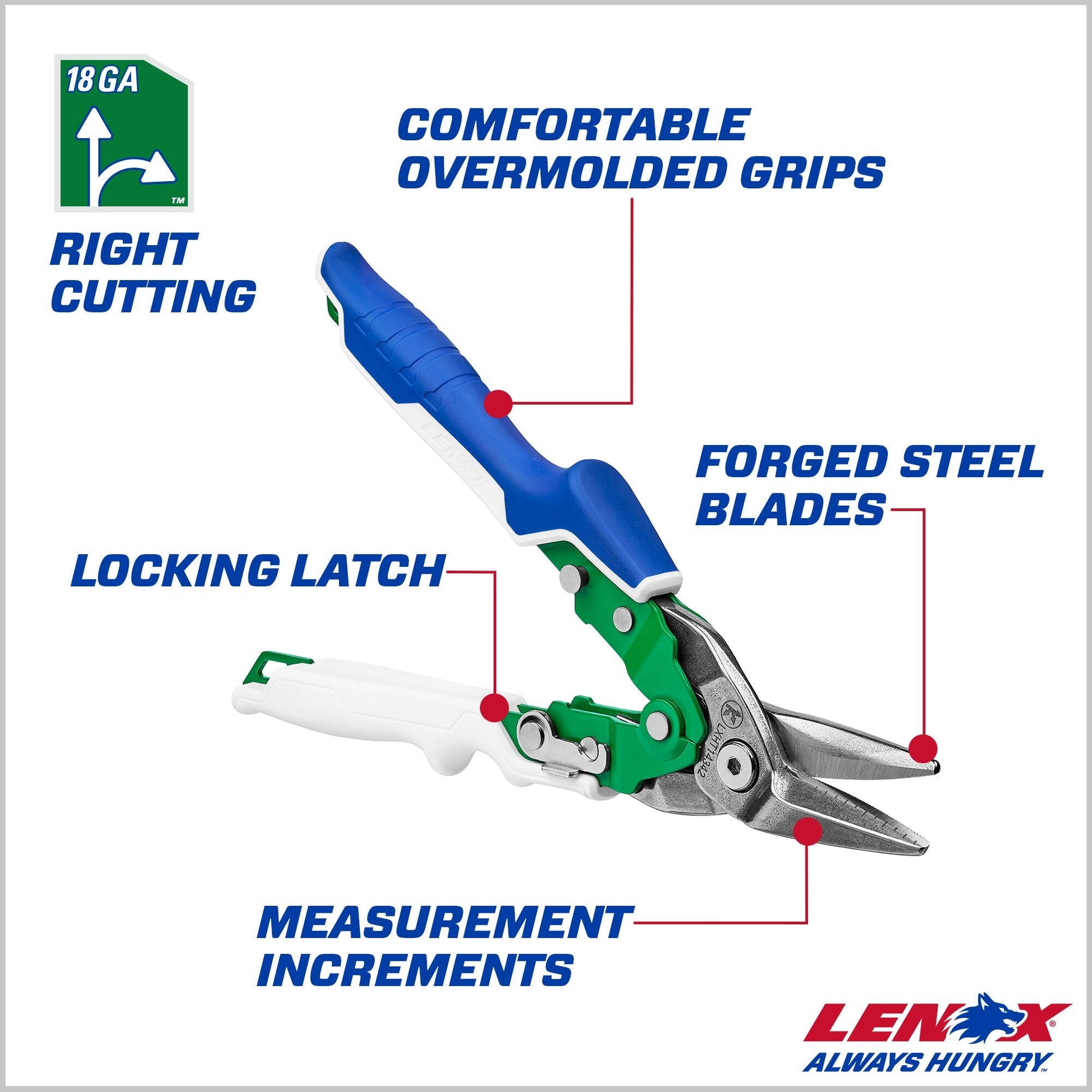 Lenox LXHT14342 Right Aviation Snips
