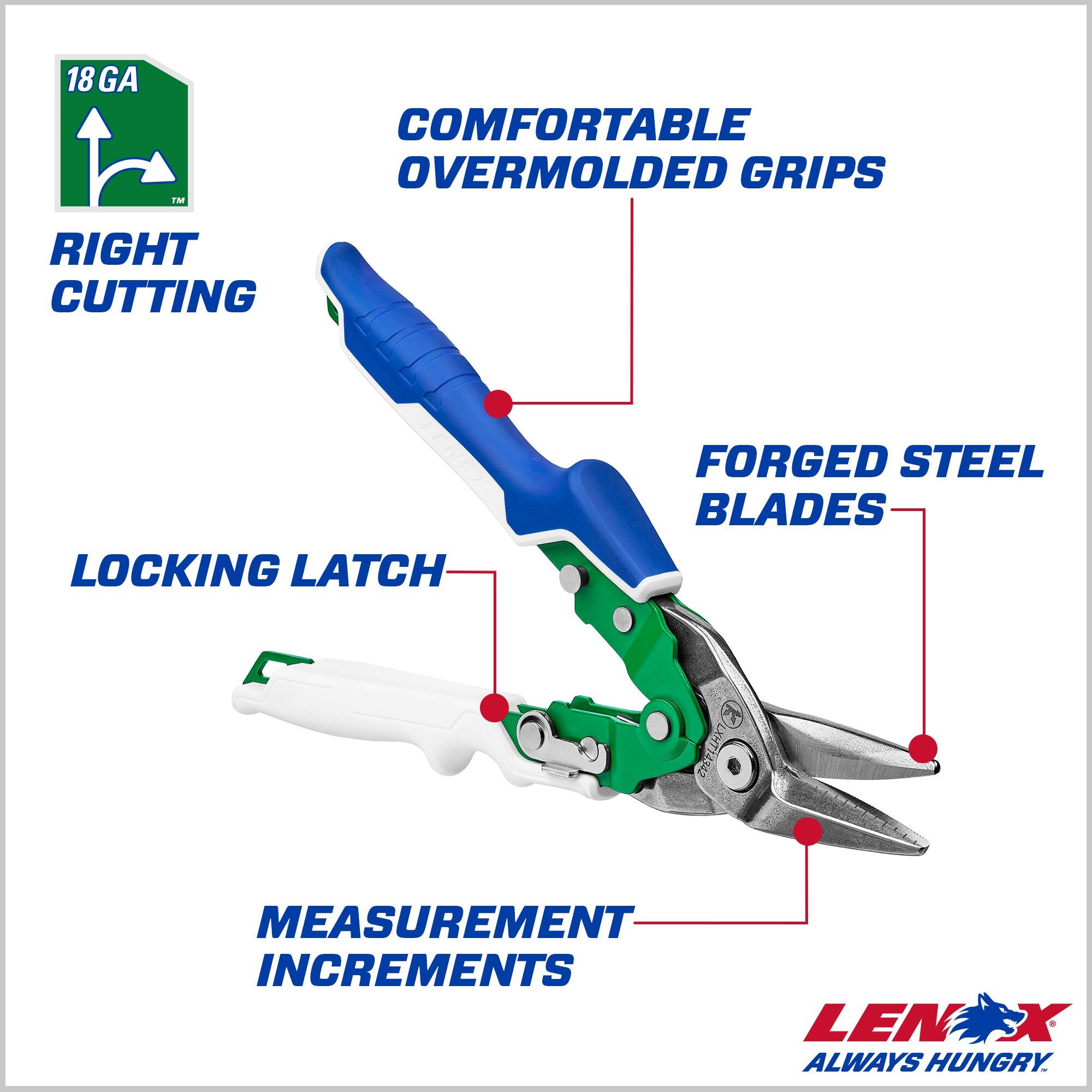 Lenox LXHT14342 Right Aviation Snips