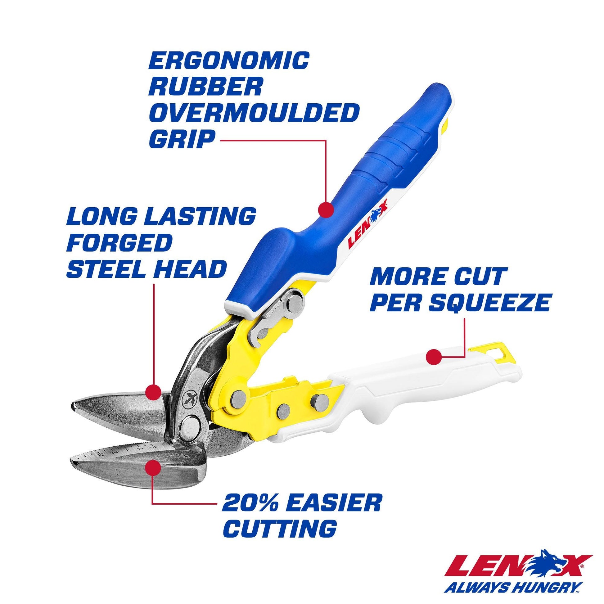 Lenox LXHT14345 Offset Straight Aviation Snips