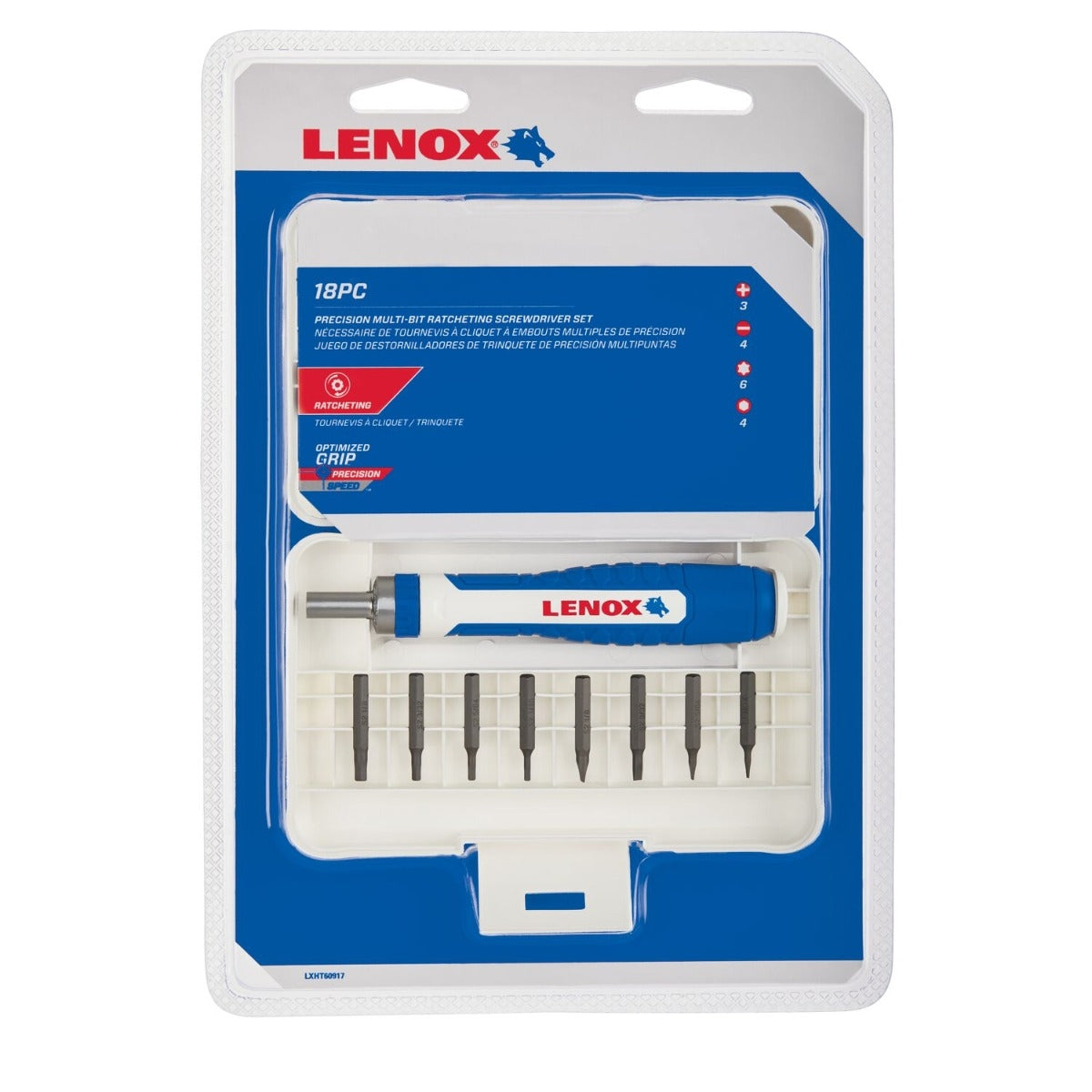 Lenox LXHT60917 18-Piece Precision Multi-Bit Ratcheting Screwdriver Set