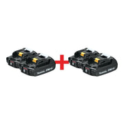 Makita 18V Compact 2.0Ah Battery, 4-Pack