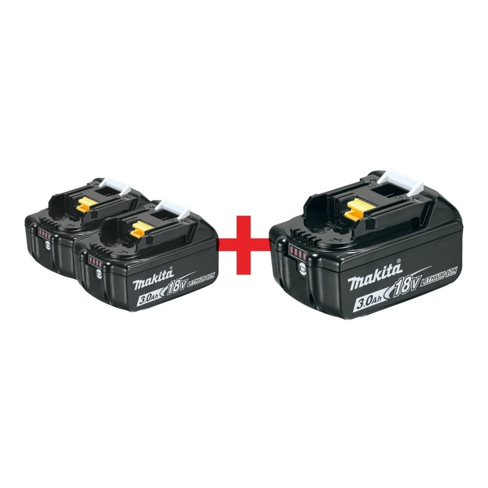Makita 18V 3.0Ah Battery, 3-Pack