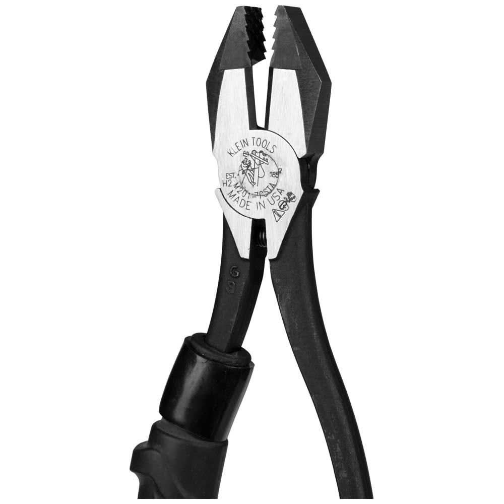 Klein Tools M2017CSTA Ironworker's Slim-Head Comfort Grip Aggressive Knurl Pliers, 9-in.