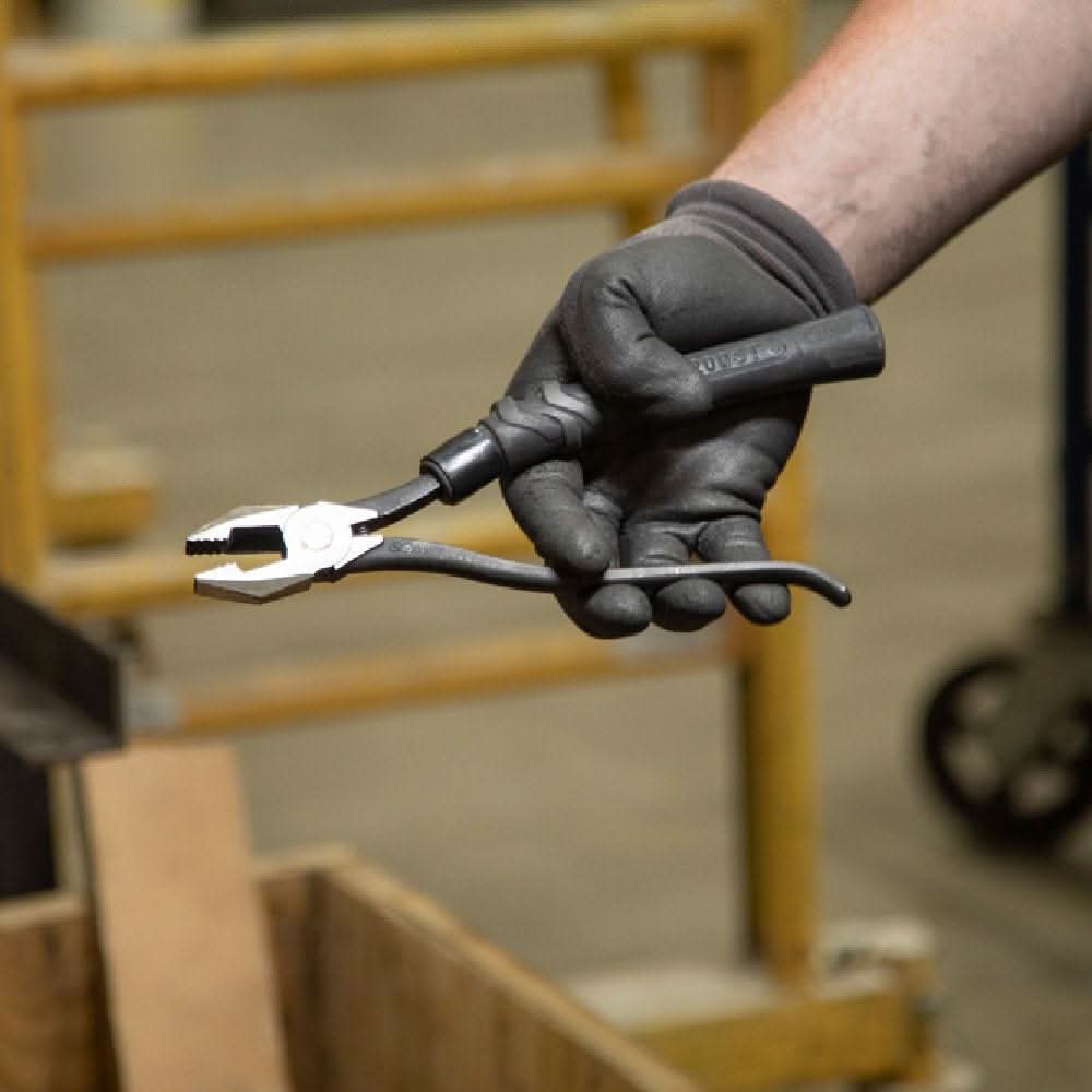 Klein Tools M2017CSTA Ironworker's Slim-Head Comfort Grip Aggressive Knurl Pliers, 9-in.