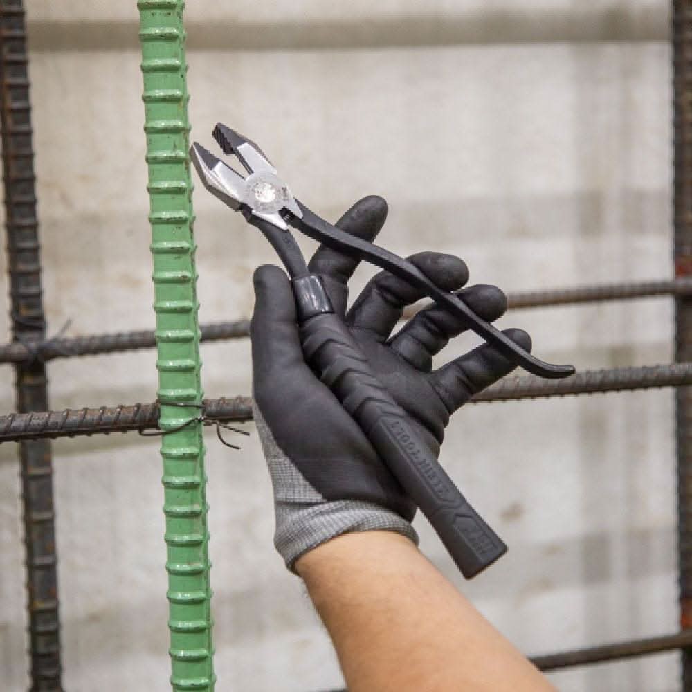 Klein Tools M2017CSTA Ironworker's Slim-Head Comfort Grip Aggressive Knurl Pliers, 9-in.