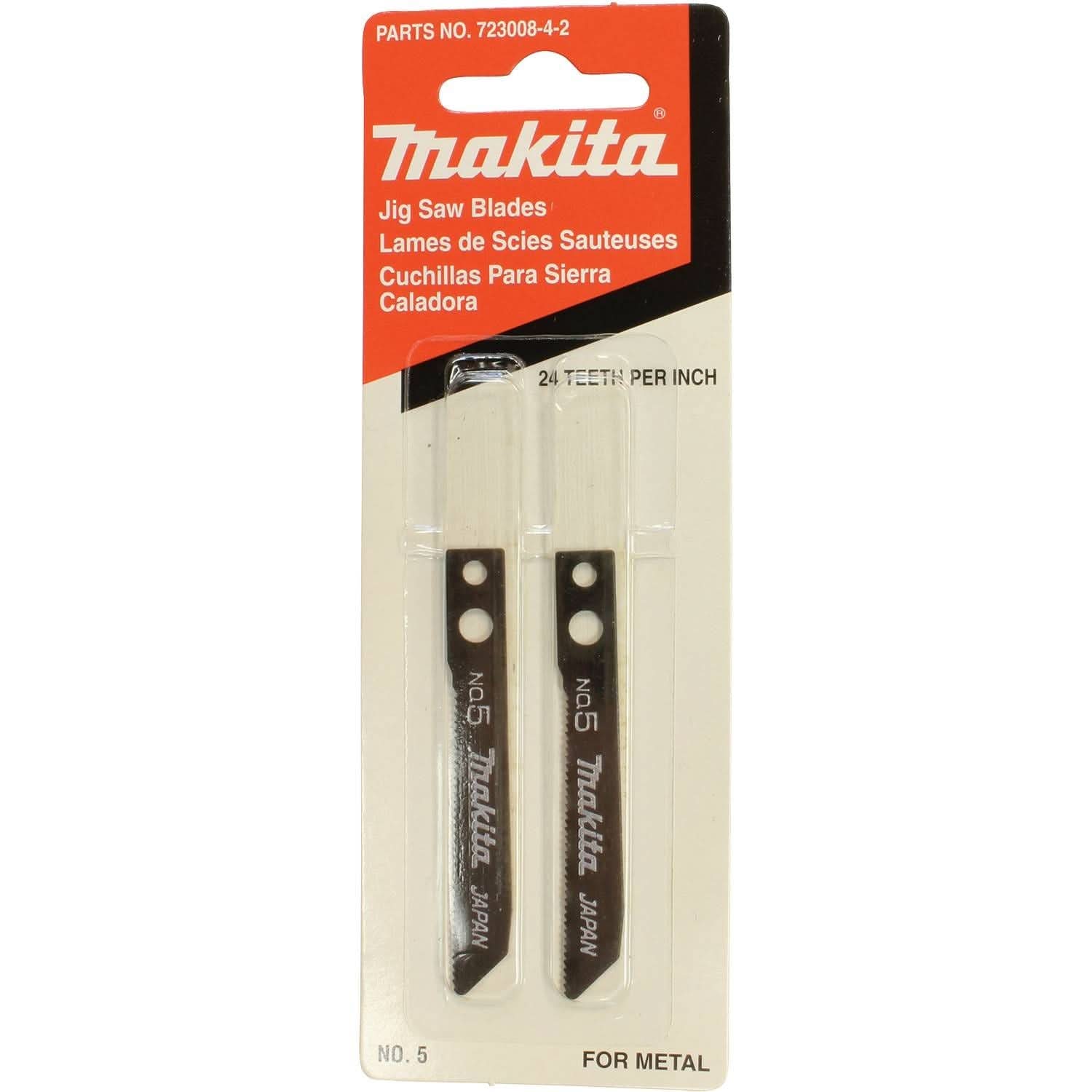 Makita 723008-4-2 Jig Saw Blade, Makita Shank, 2-3/8" x 24TPI, 2/pk