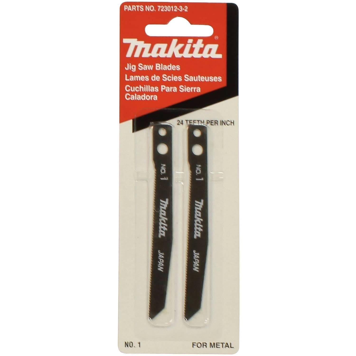 Makita 723012-3-2 Jig Saw Blade, Makita Shank, 3-1/8" x 24TPI, 2/pk
