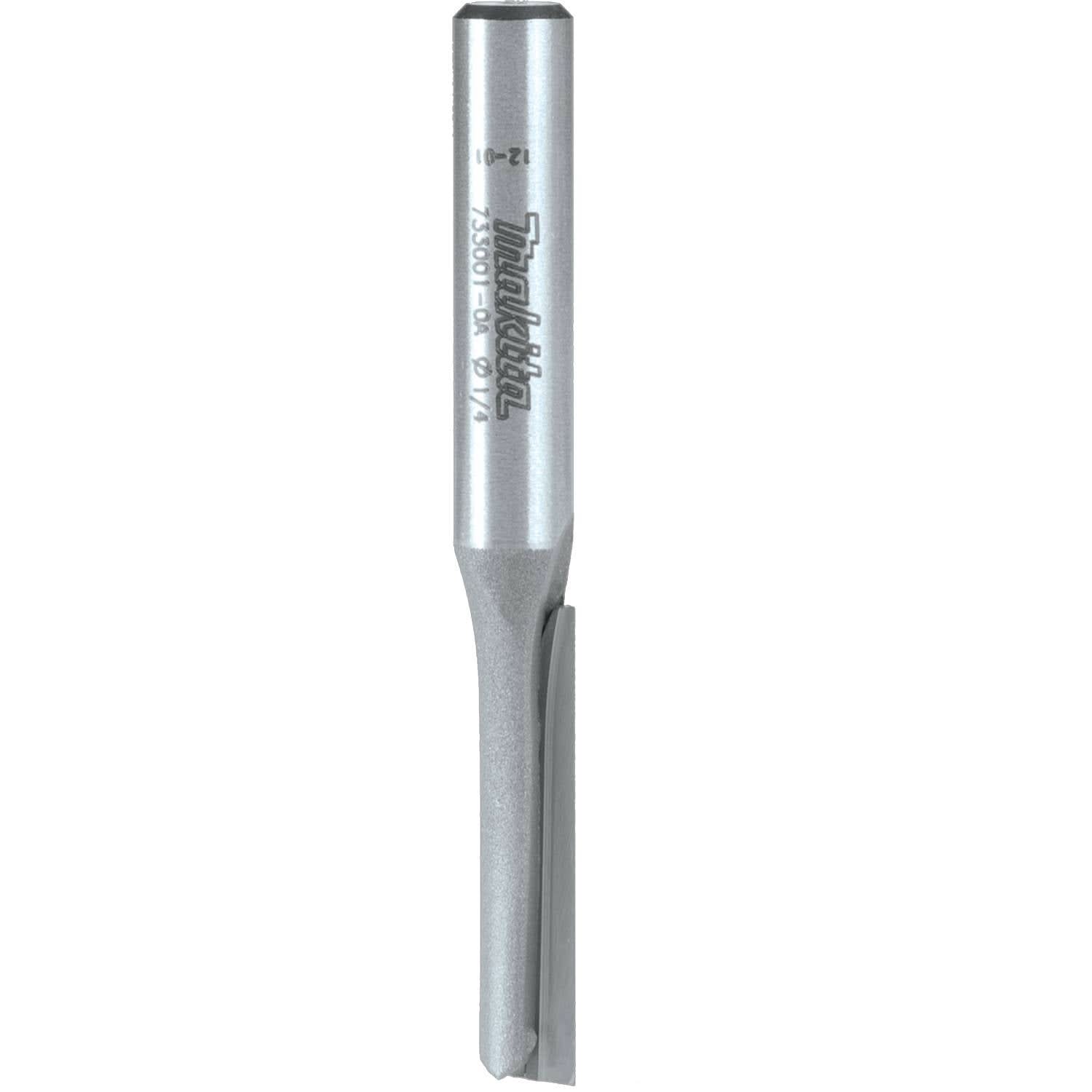 Makita 733001-0A Router Bit 1/4" Straight-Single Flute, 1/4" SH, C.T