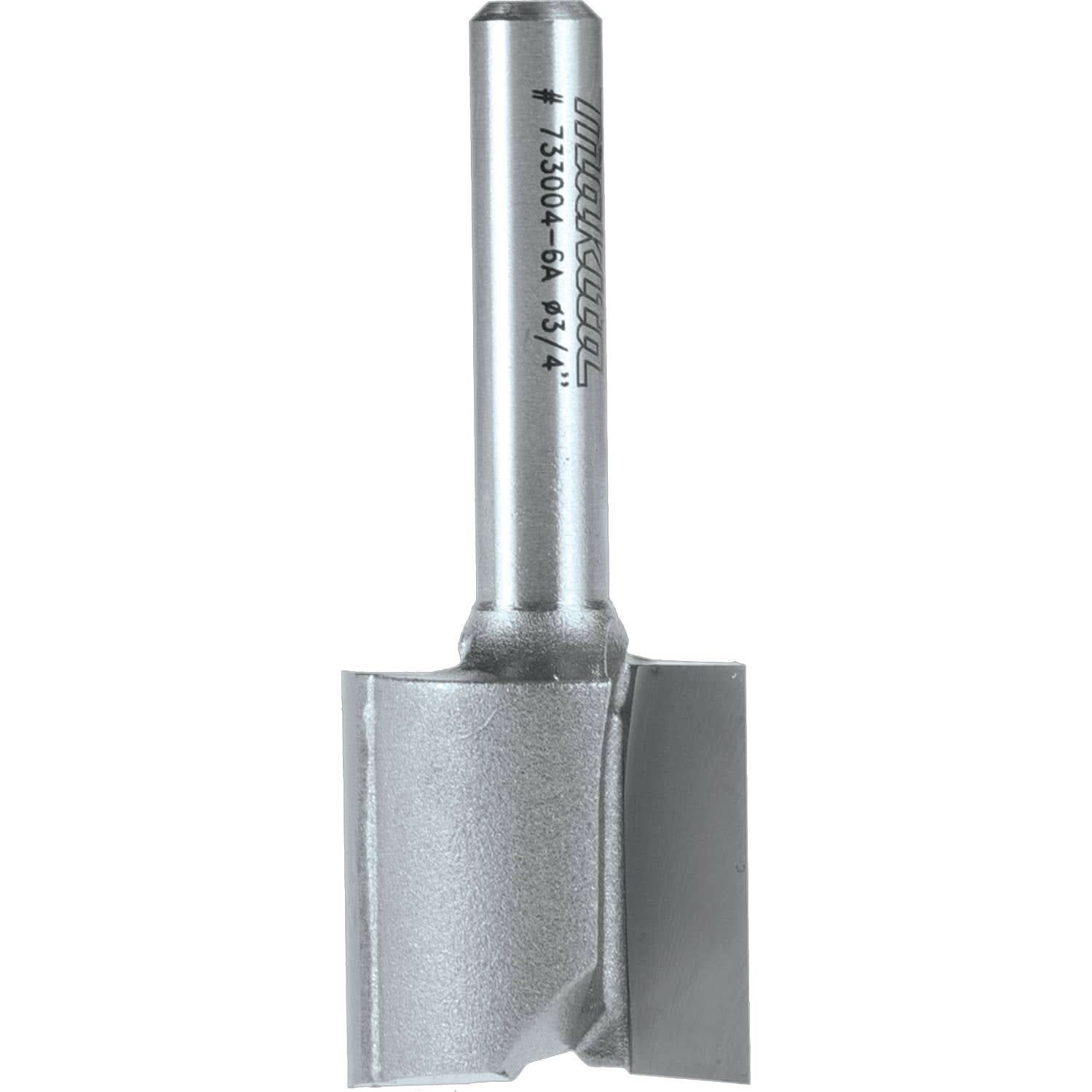 Makita 733004-6A Router Bit 3/4" Straight 2 Flute, 3/4" Cut, 1/4" SH, C.T