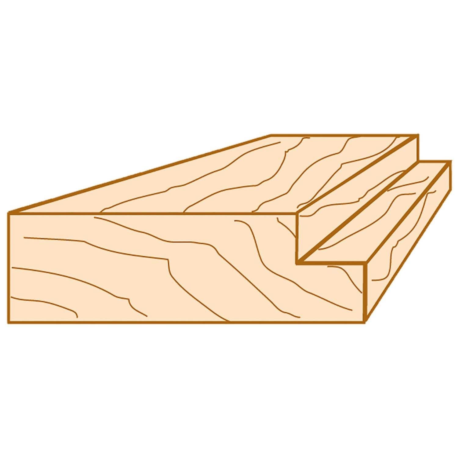 Makita 733124-2A Router Bit 3/8" Rabbet, 2 Flute, 1/4" SH, C.T.