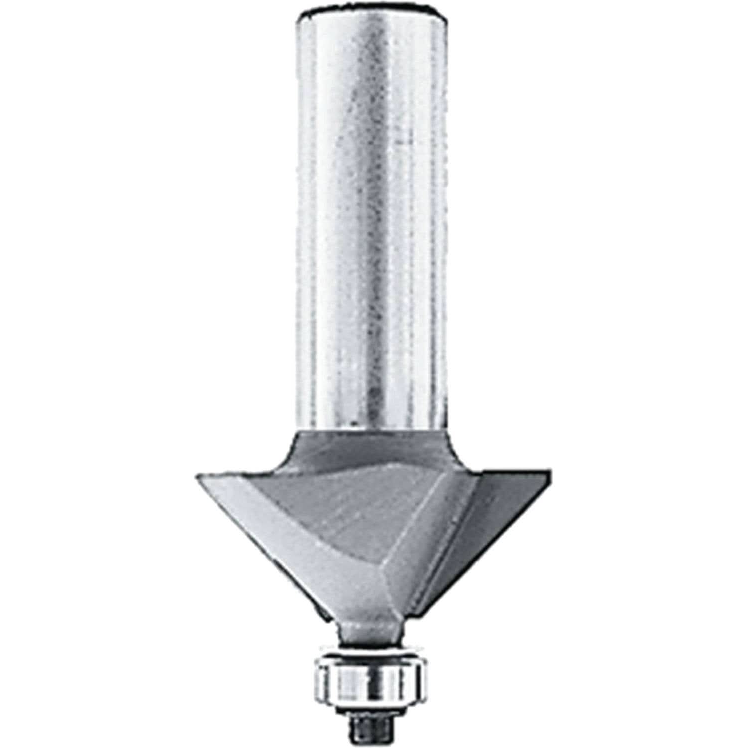 Makita 733124-4A Router Bit 45º Chamfer, 5/8" Length, 2 Flute, 1/4" SH, C.T.