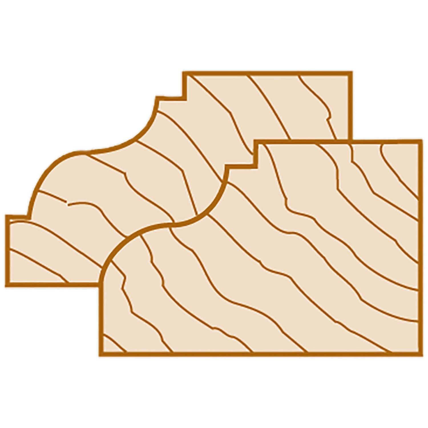 Makita 733125-4A Router Bit Ogee with Fillet, 2 Flute, 1/4" SH, C.T.