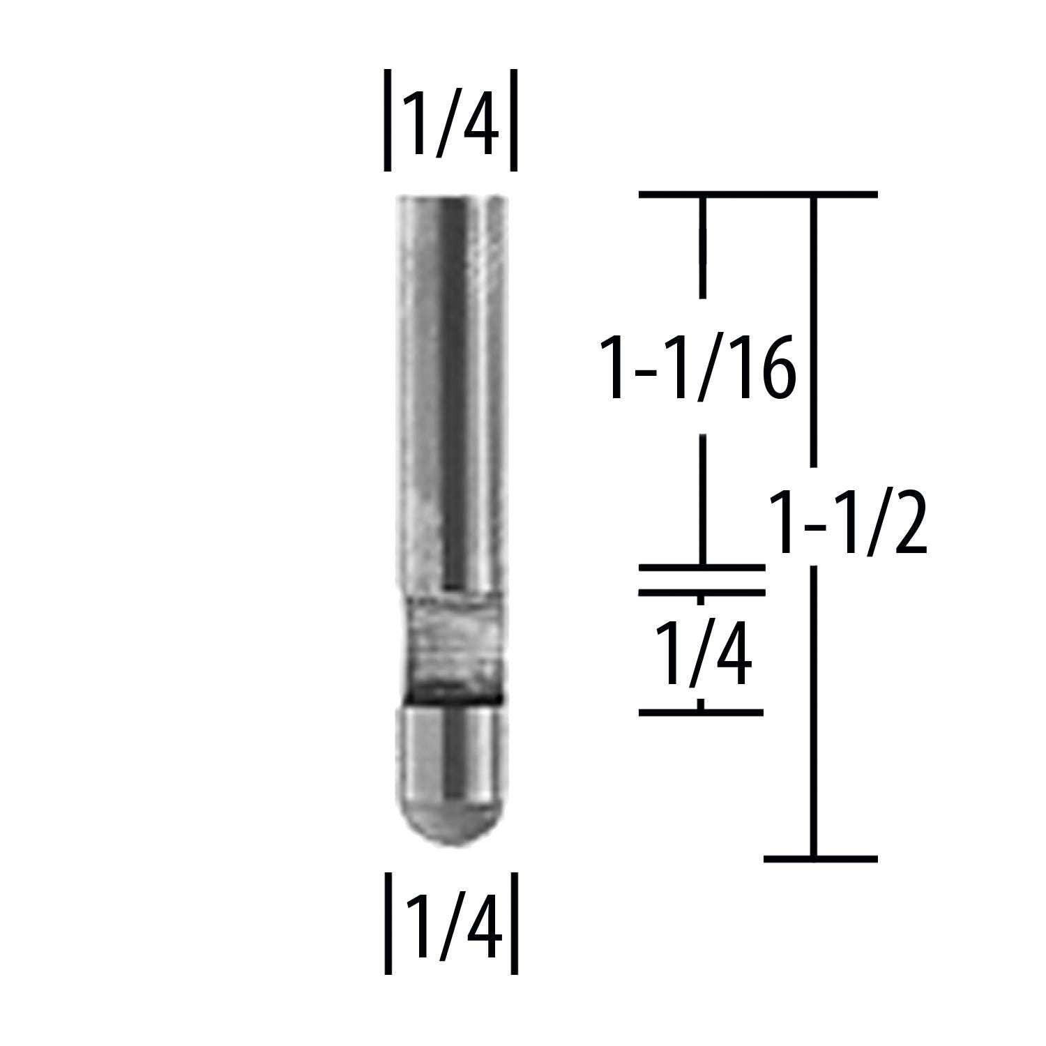 Makita 733128-0A Router Bit 1/4" Flush, 1 Flute, 1/4" SH, Solid Carbide